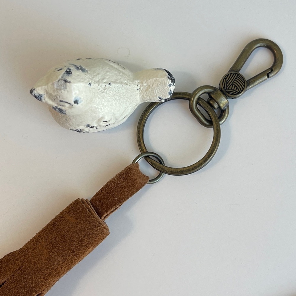 Genuine Leather Tassel Bag Charm Key Fob - Picture 3 of 7